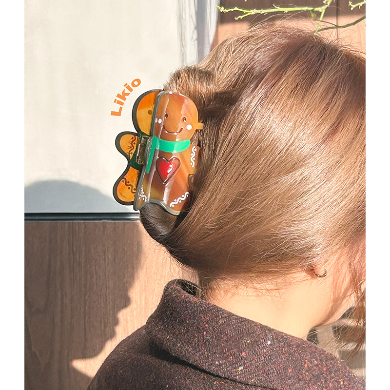 Brave Heart Gingerbread Hair Claw