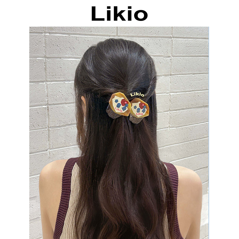Blueberry Cream Muffin Hair Clip