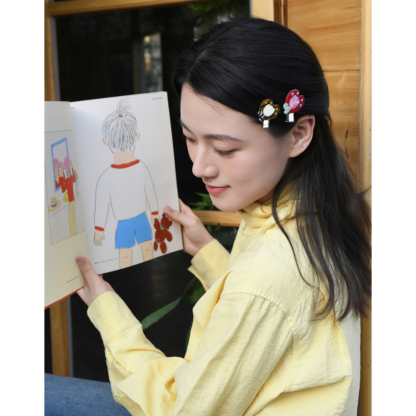 Emoji Tulip Illustration Hair ClipEmoji Tulip Illustration Hair Clip