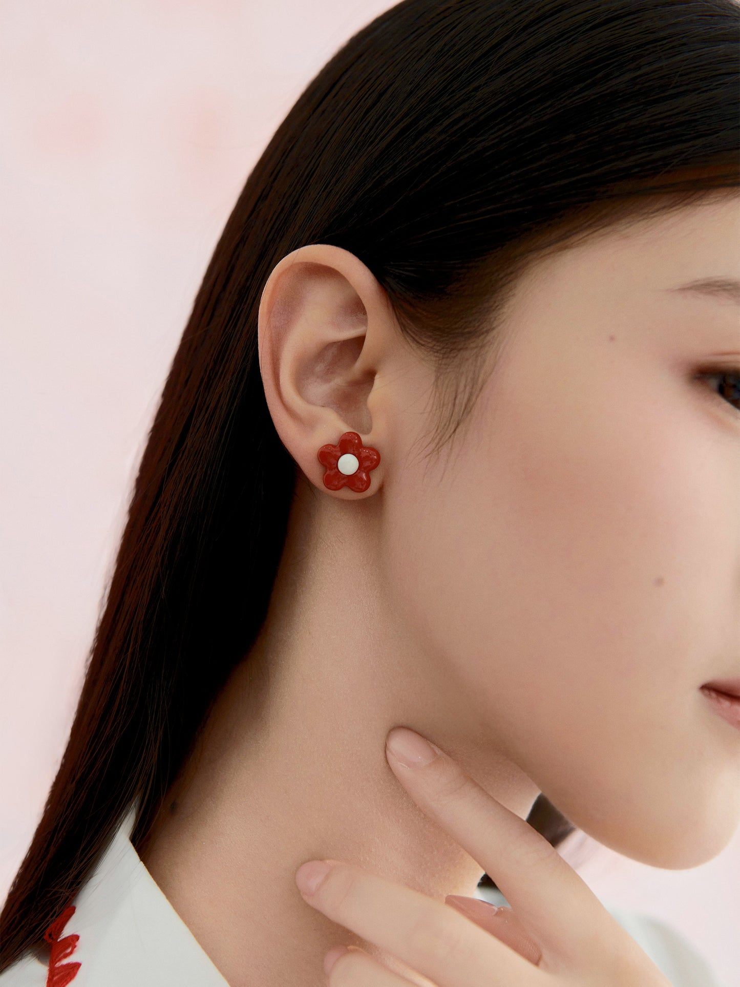 Likio x Xiaoxiao – Icing Blossom Enamel Studs