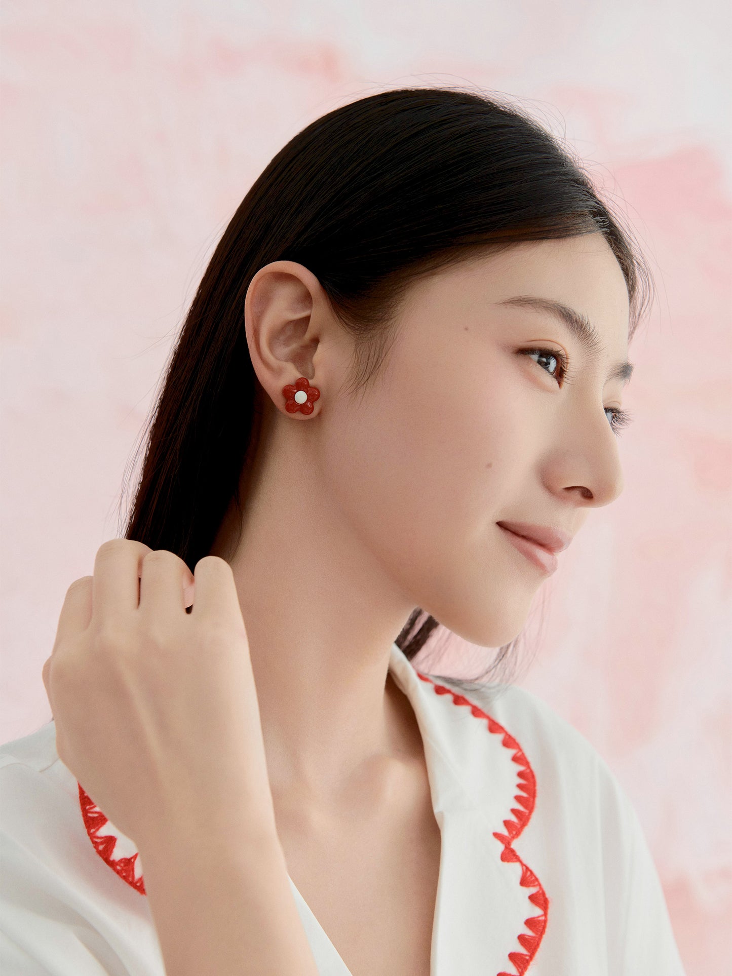 Likio x Xiaoxiao – Icing Blossom Enamel Studs