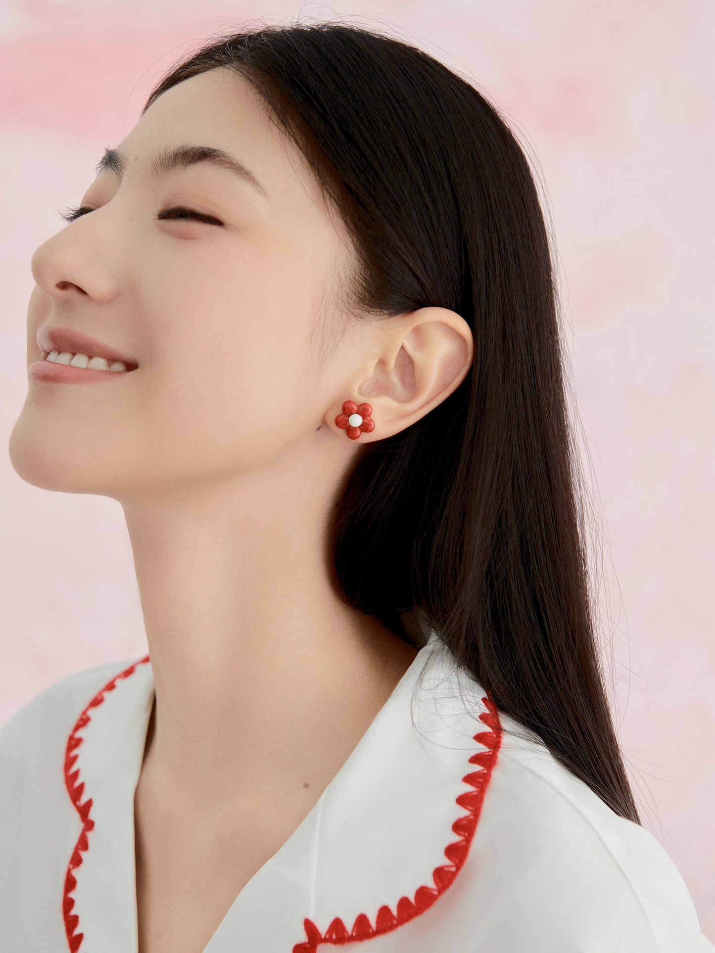 Likio x Xiaoxiao – Icing Blossom Enamel Studs