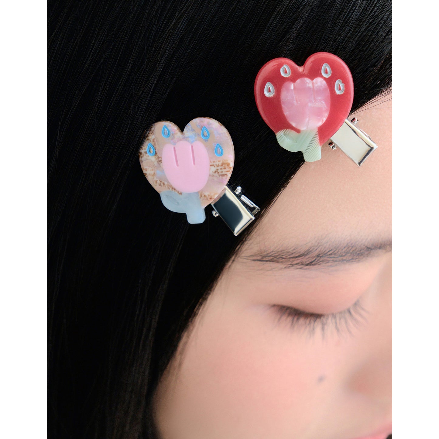 Emoji Tulip Illustration Hair ClipEmoji Tulip Illustration Hair Clip