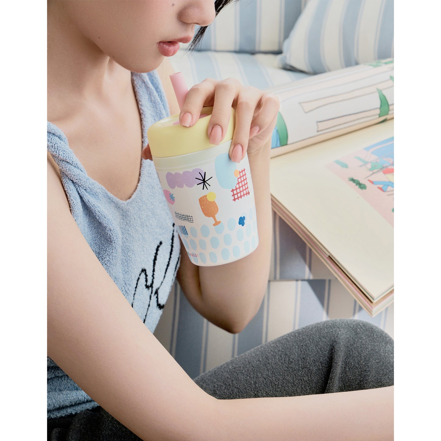 Polka Diary Colorful Doodle Tumblers