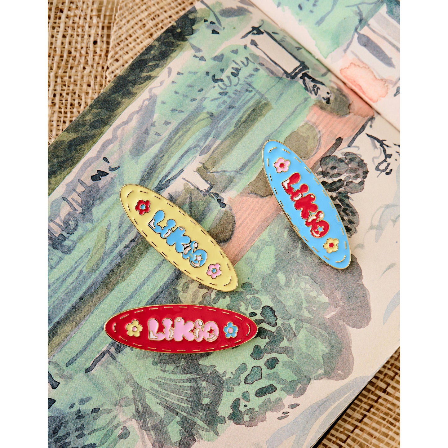 Freedom Kitchen Series Steam Graffiti Enamel Metal Hair Clip