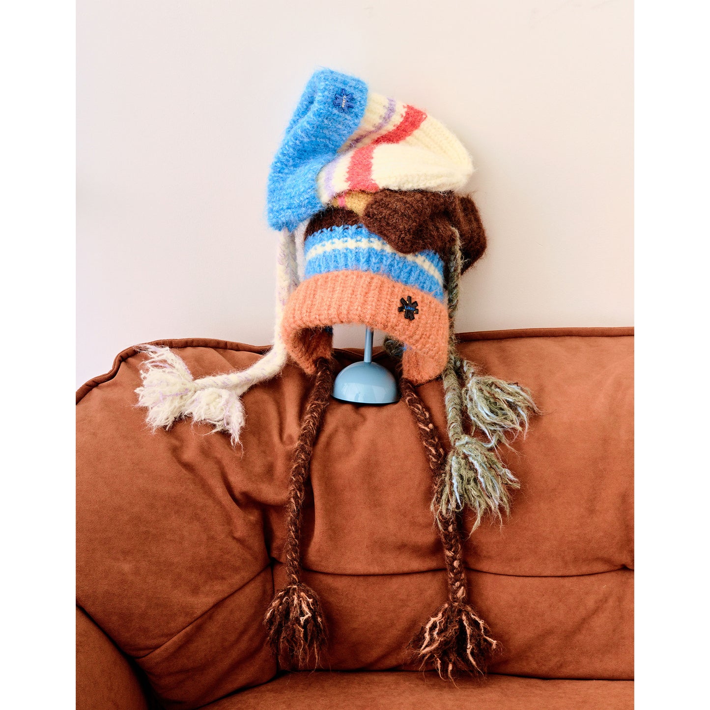 Starry Doodle Braided Knit Hat