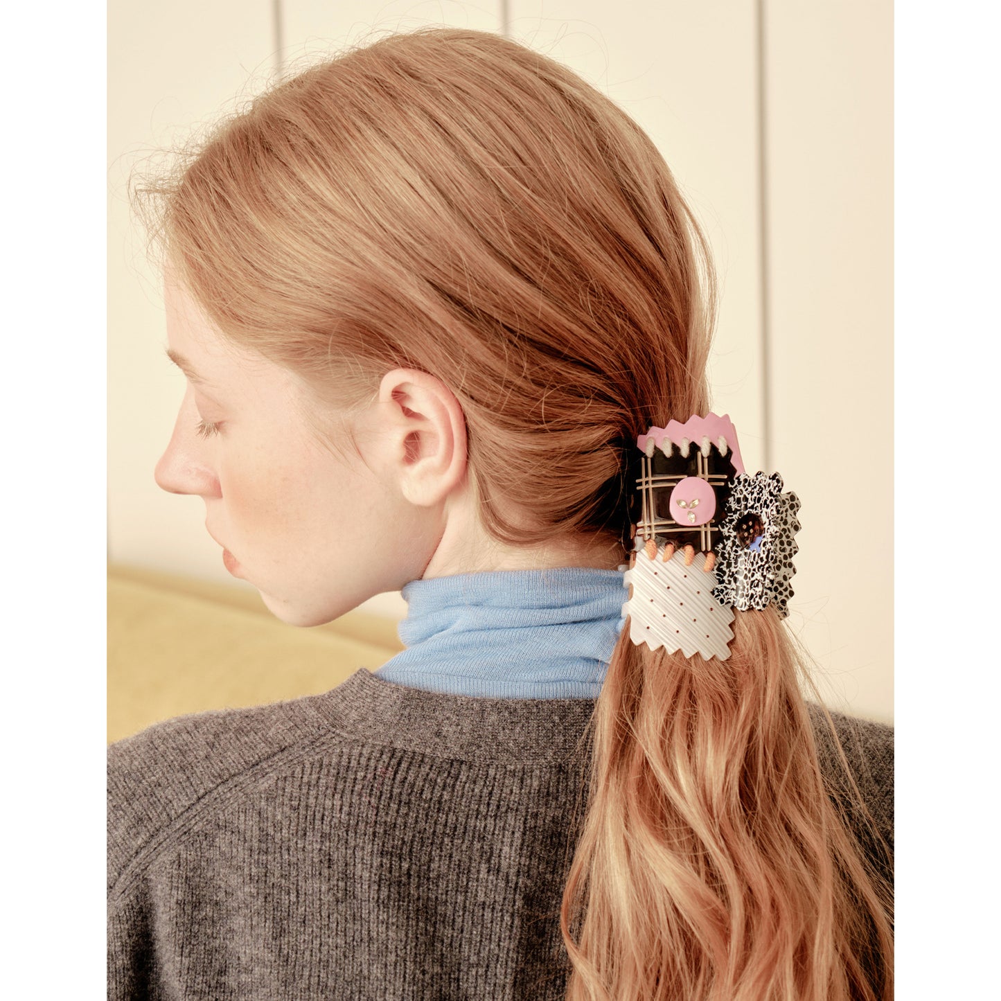 DIY Party Patchwork Yarn Hair Claw
