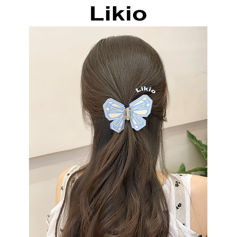 Geometric Patchwork Butterfly Hair Claw
