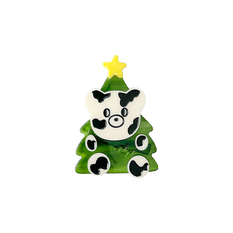 Christmas Tree Bear Starlight Hair Claw