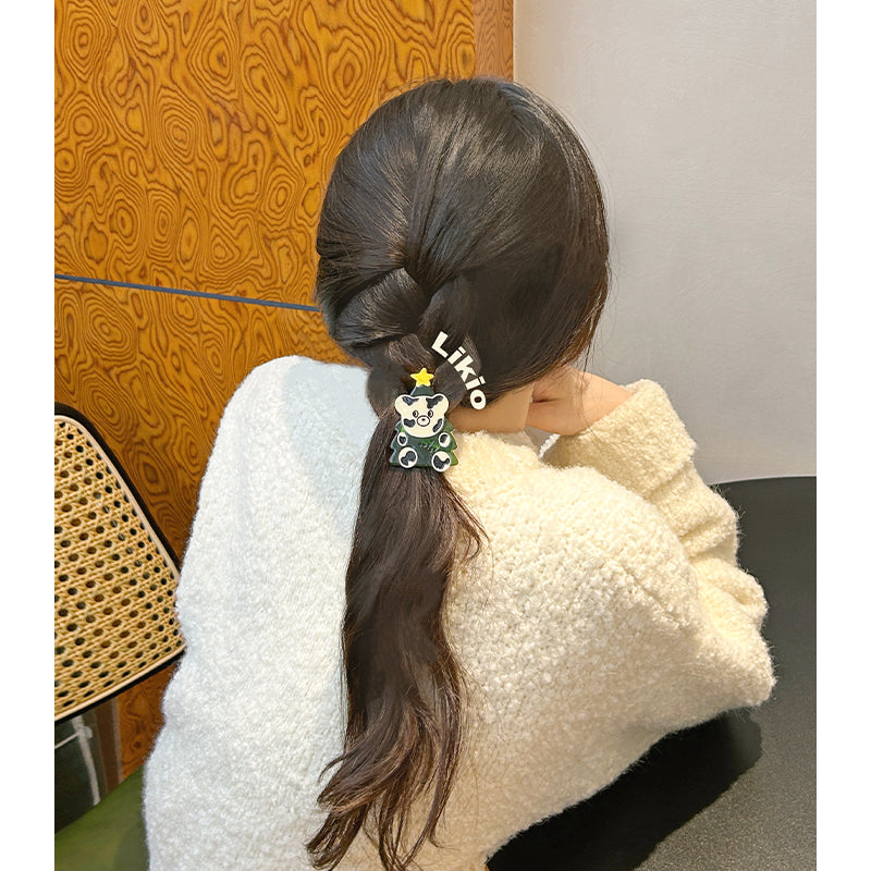 Christmas Tree Bear Starlight Hair Claw