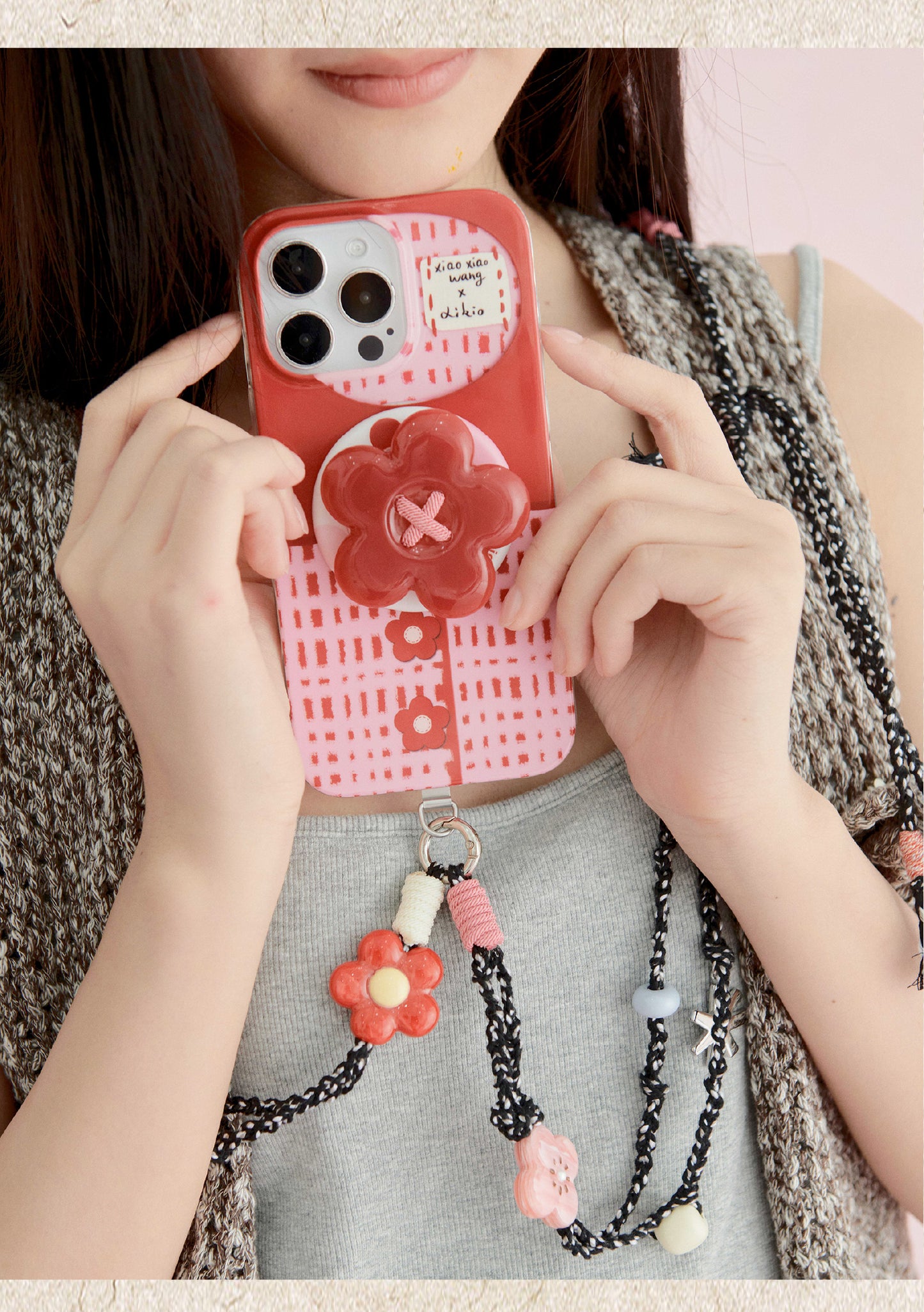 Likio x Xiaoxiao – Handwoven Phone Strap with Beads