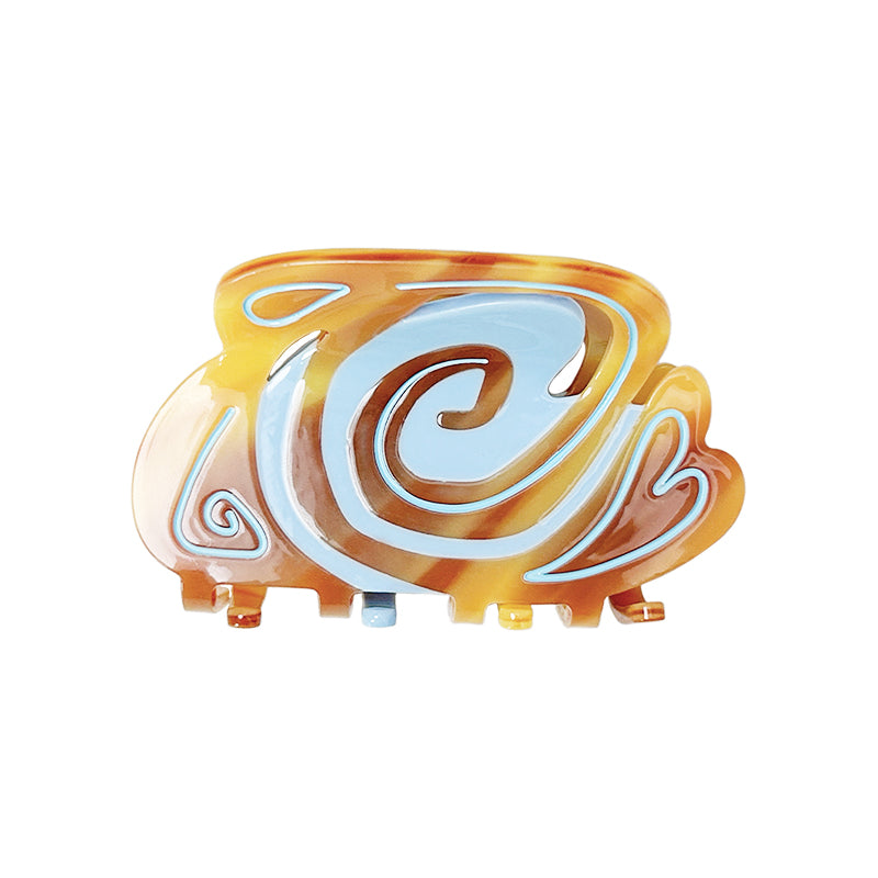 Coffee Shop Series Heart Latte Hand-Drawn Hair Claw