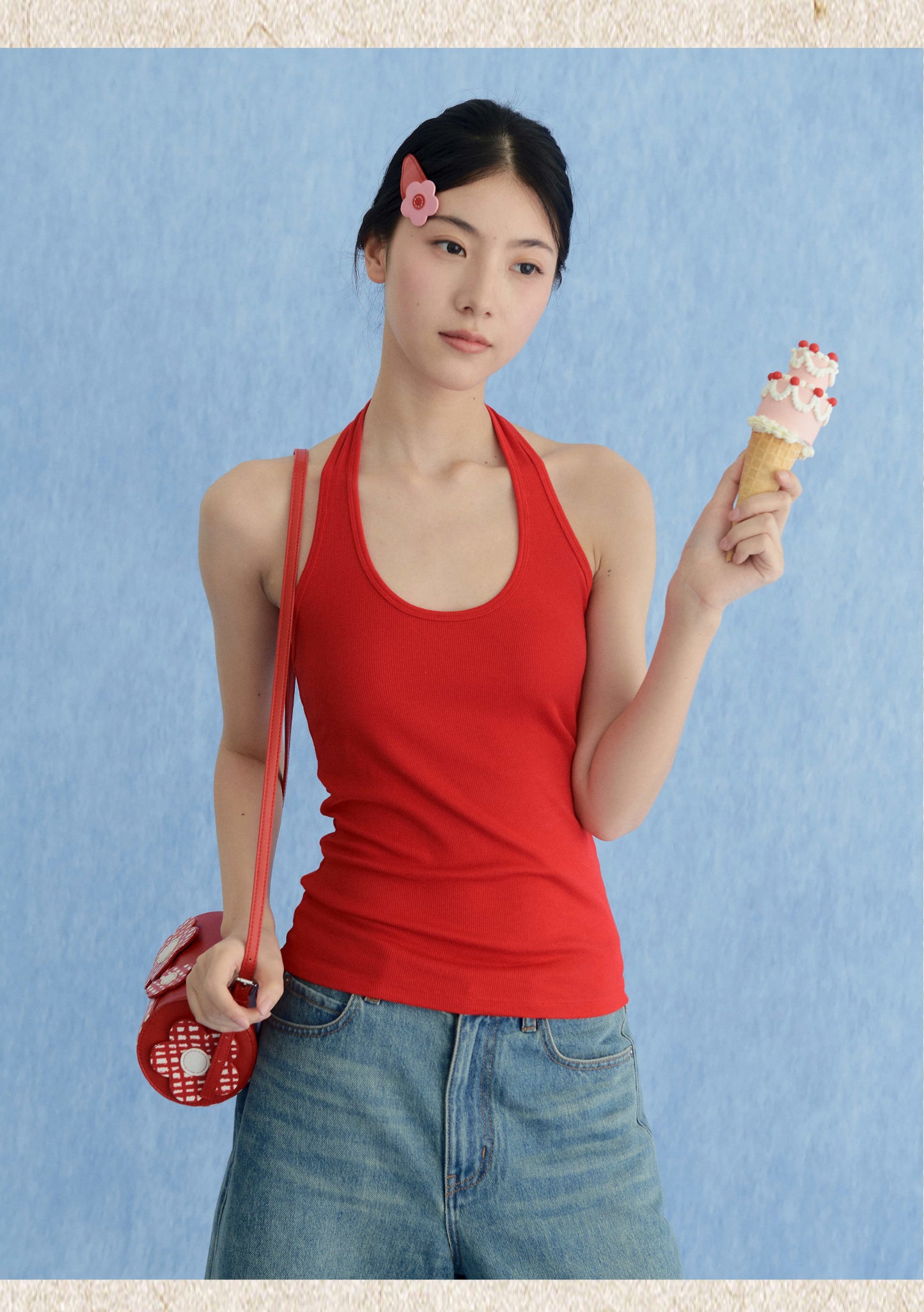 Likio x Xiaoxiao – Floral Patchwork Barrel Bag