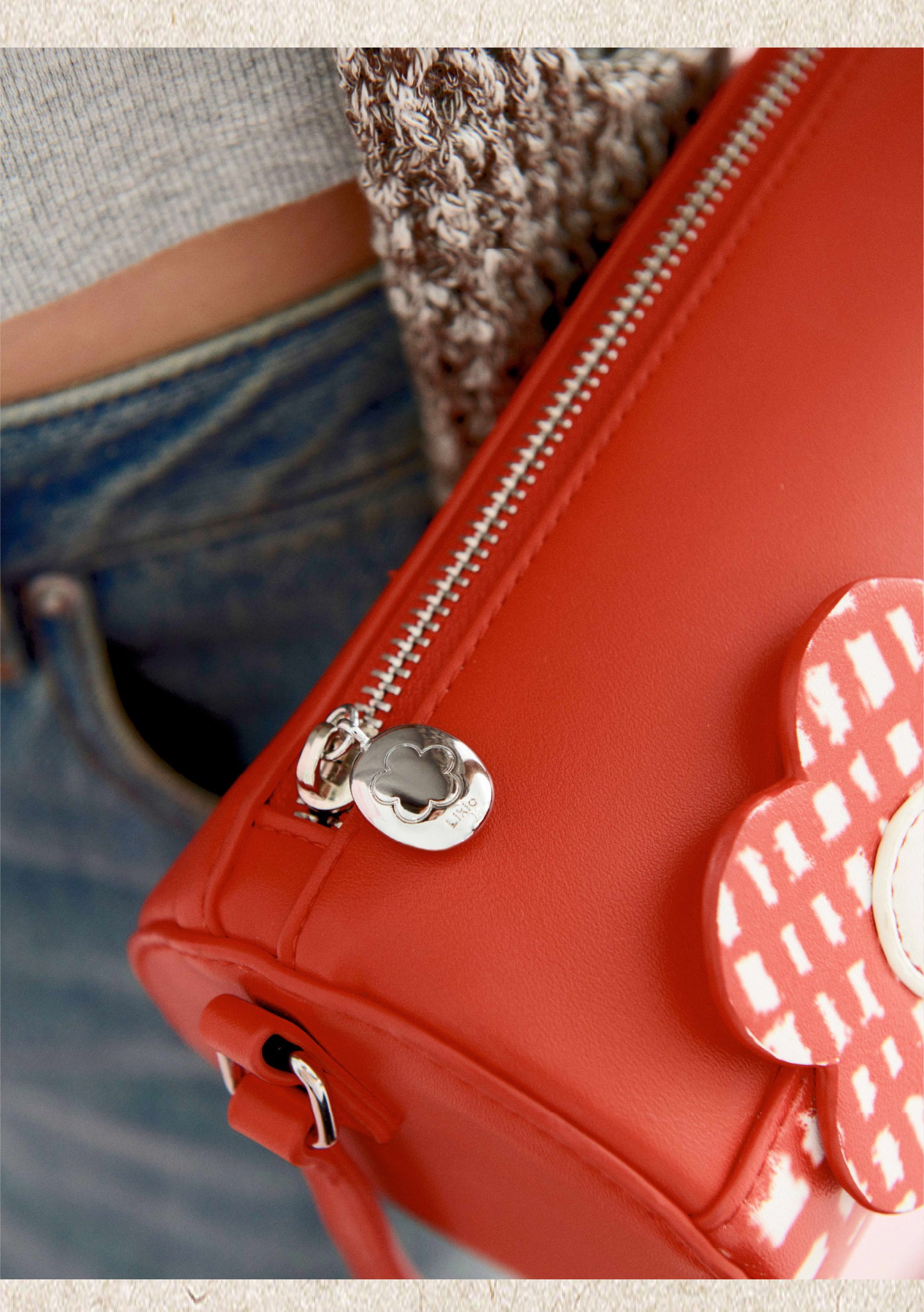 Likio x Xiaoxiao – Floral Patchwork Barrel Bag