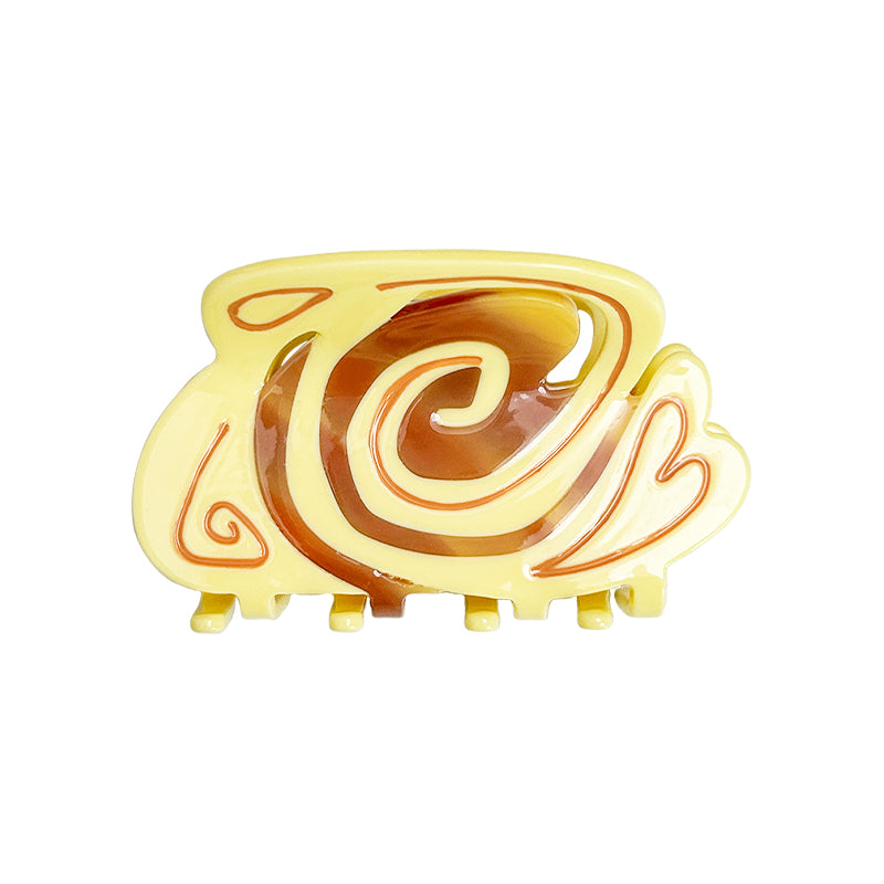 Coffee Shop Series Heart Latte Hand-Drawn Hair Claw