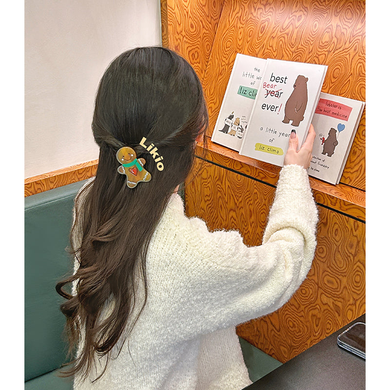 Brave Heart Gingerbread Hair Claw