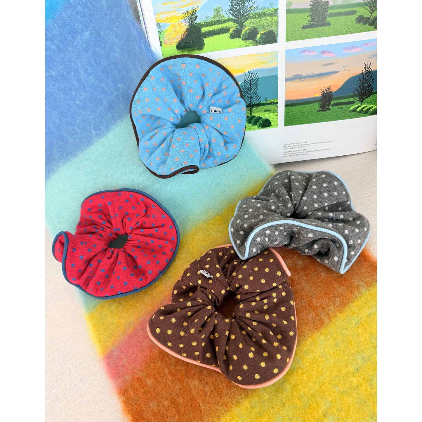 Colorful Dots Soft Scrunchie