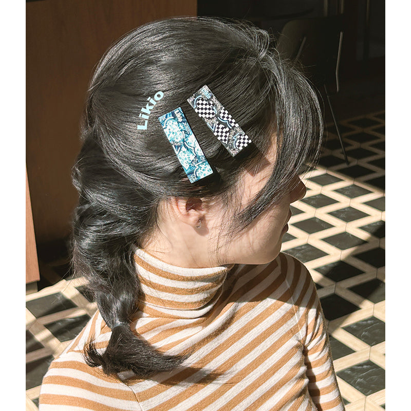 Card Game Color-Block Hair Clip