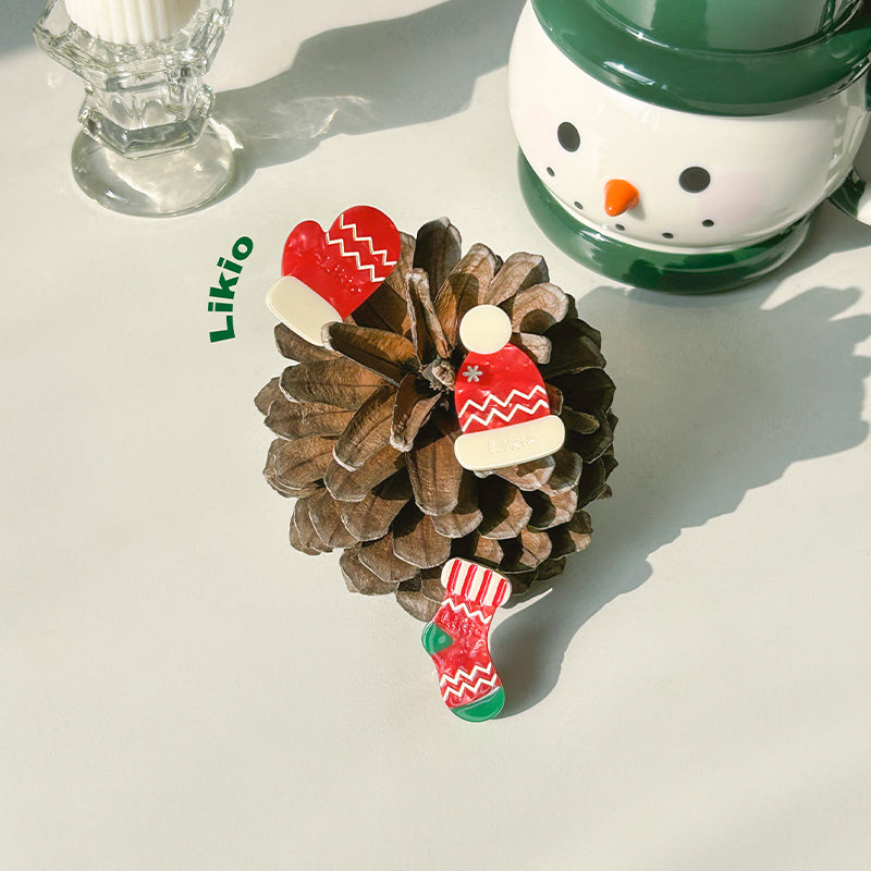 Cozy Christmas Gift Set Hair Clip