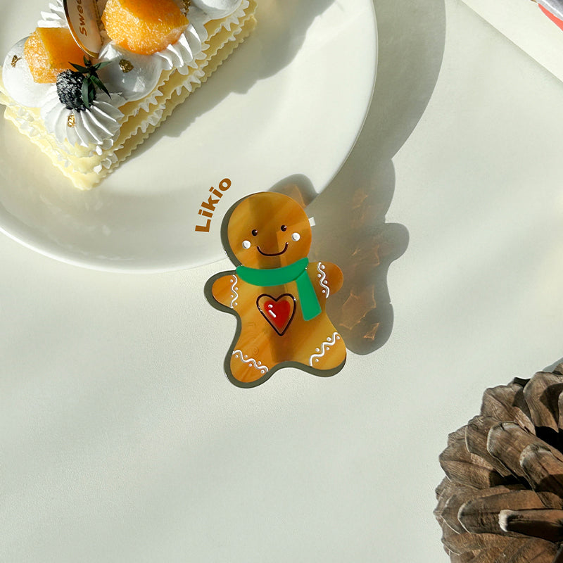 Brave Heart Gingerbread Hair Claw