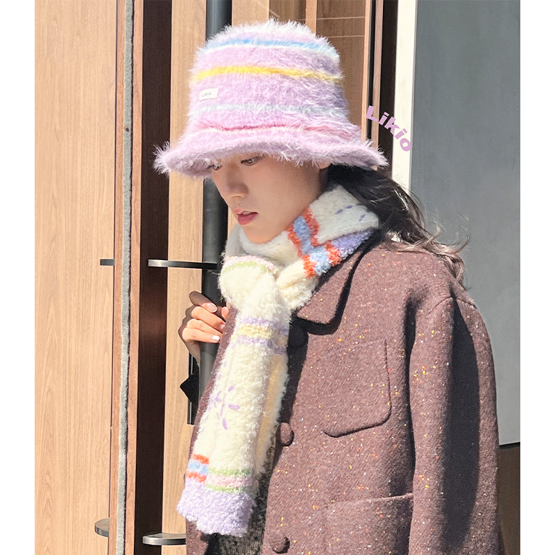 Fluffy painting hat