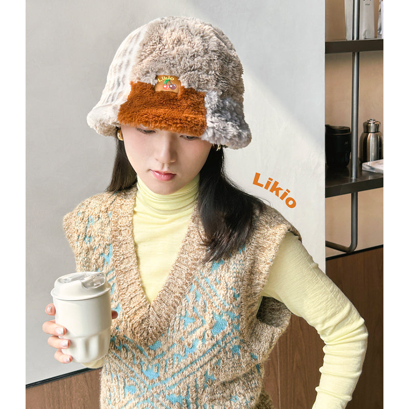Patchwork Fluffy hat
