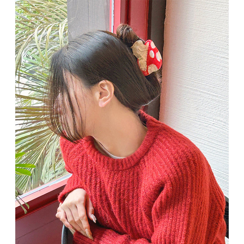 Fairy Forest Mushroom Colorblock Hair Claw