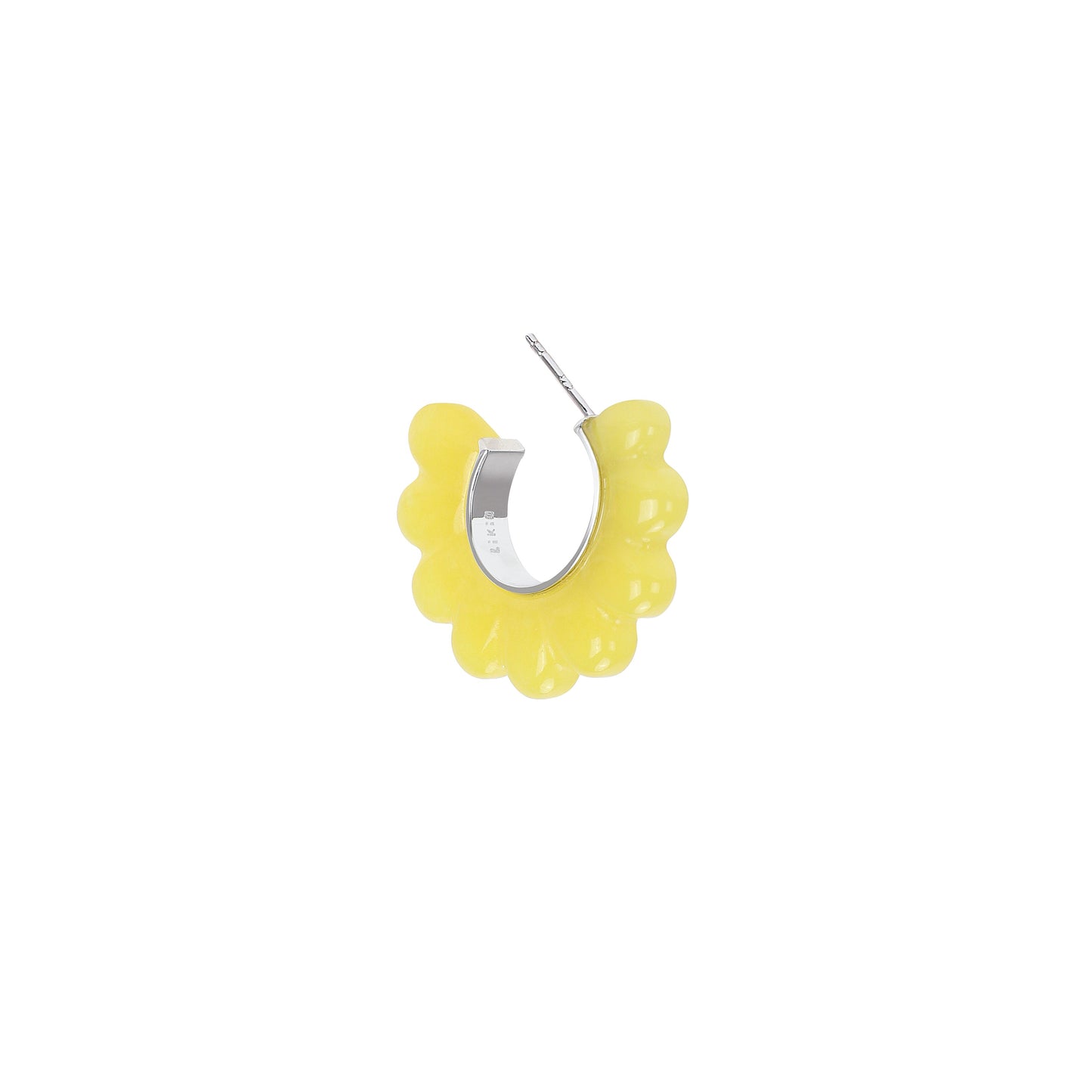Coconut Holiday – Sculpted Gem Hoop Earrings