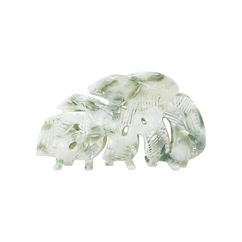 Rainforest Monstera Hair Claw