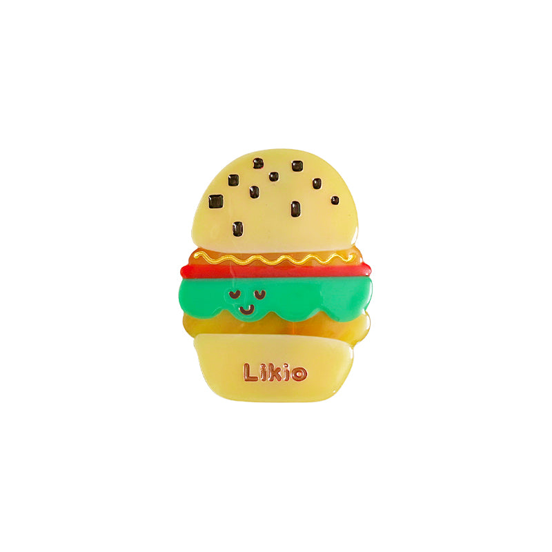 Smiley Burger Hair Claw & Clip