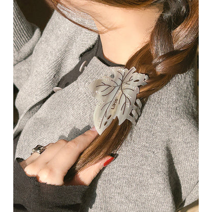 Earthy Autumn Leaf Hair Claw