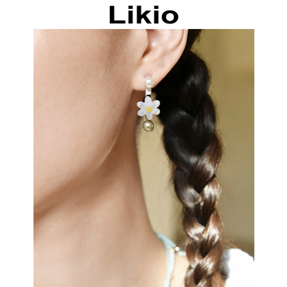 Coconut Holiday – Gem Garland Hoop Earrings