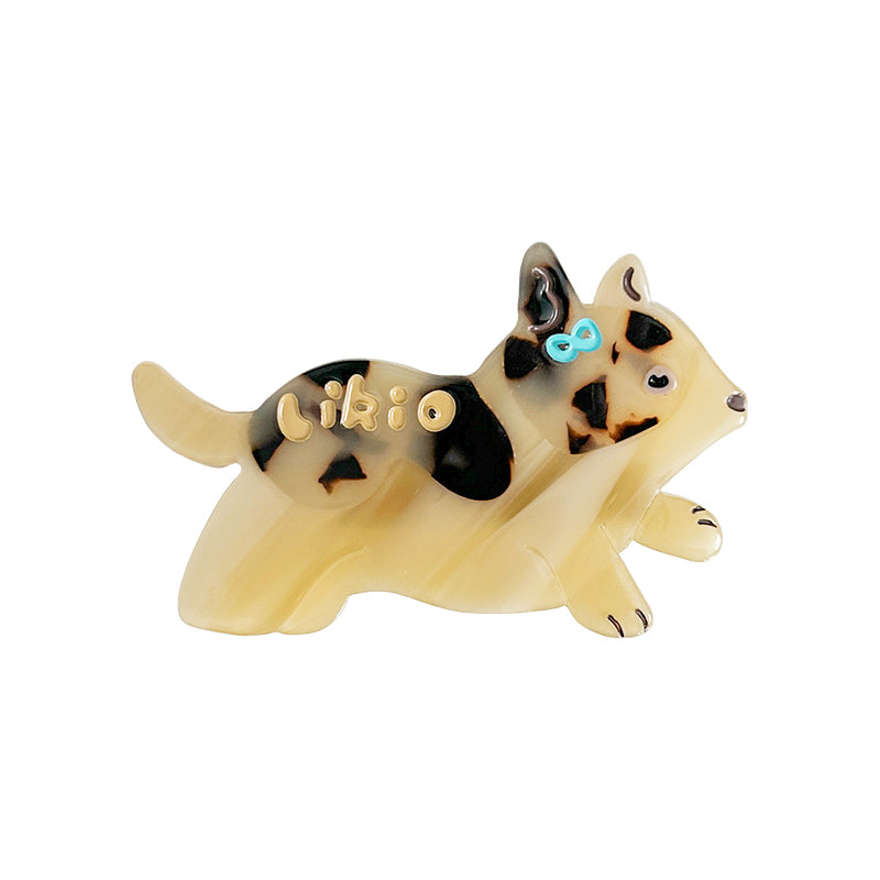 Cookie Pup Hand-Drawn Pattern Hair Clip