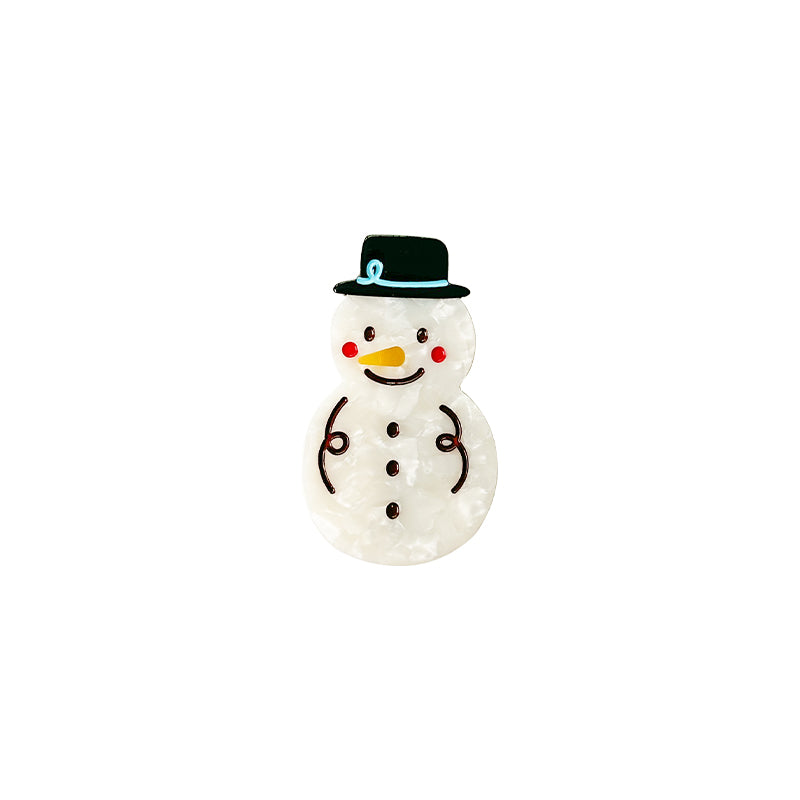 Top Hat Snowman Hair Claw
