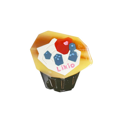 Blueberry Cream Muffin Hair Clip