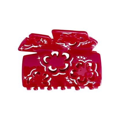 Hollow Plum Blossom Rhinestone Hair Claw