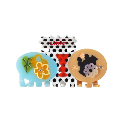 Likio × Sharkgirl Florist Collection - Color Pebble Polka Dot Vase Hair Claw