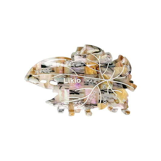 Earthy Autumn Leaf Hair Claw