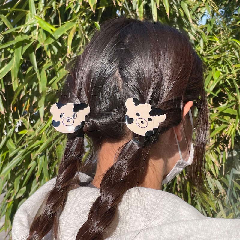 Cow Bear Side Hair Clip