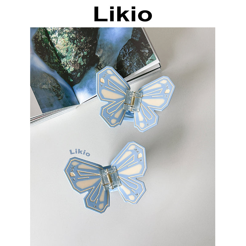 Geometric Patchwork Butterfly Hair Claw