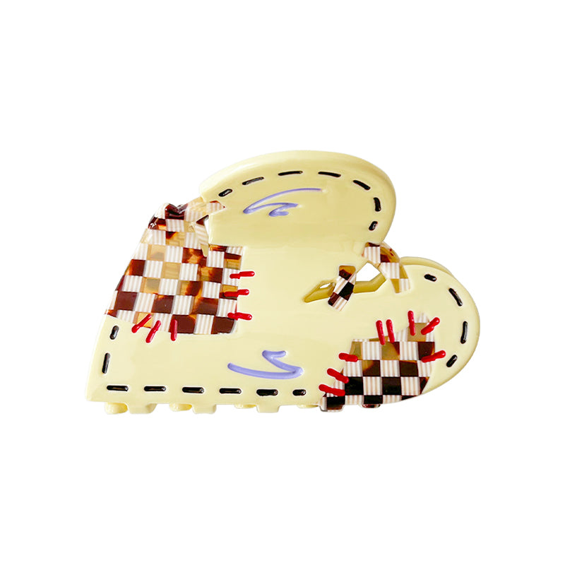 Mended Heart Patchwork Hair Claw