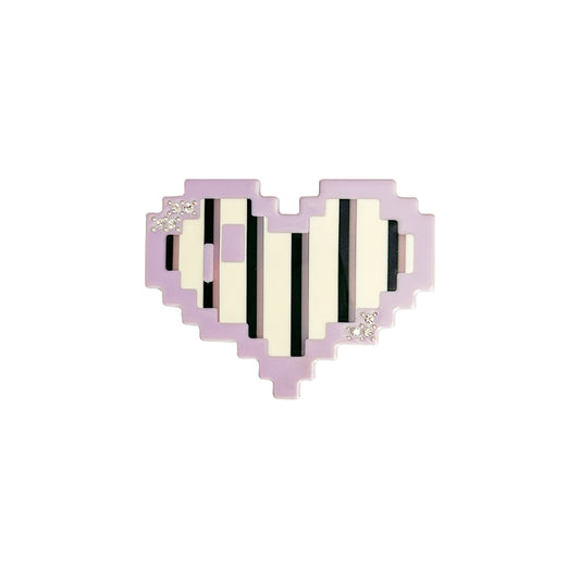 Pixelated heart side clip