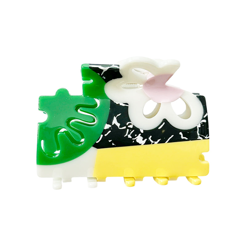 Paul’s Floral Puzzle Colorblock Hair Claw
