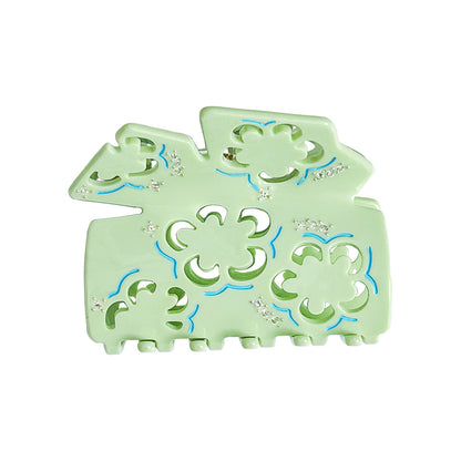 Hollow Plum Blossom Rhinestone Hair Claw