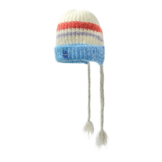 Starry Doodle Braided Knit Hat