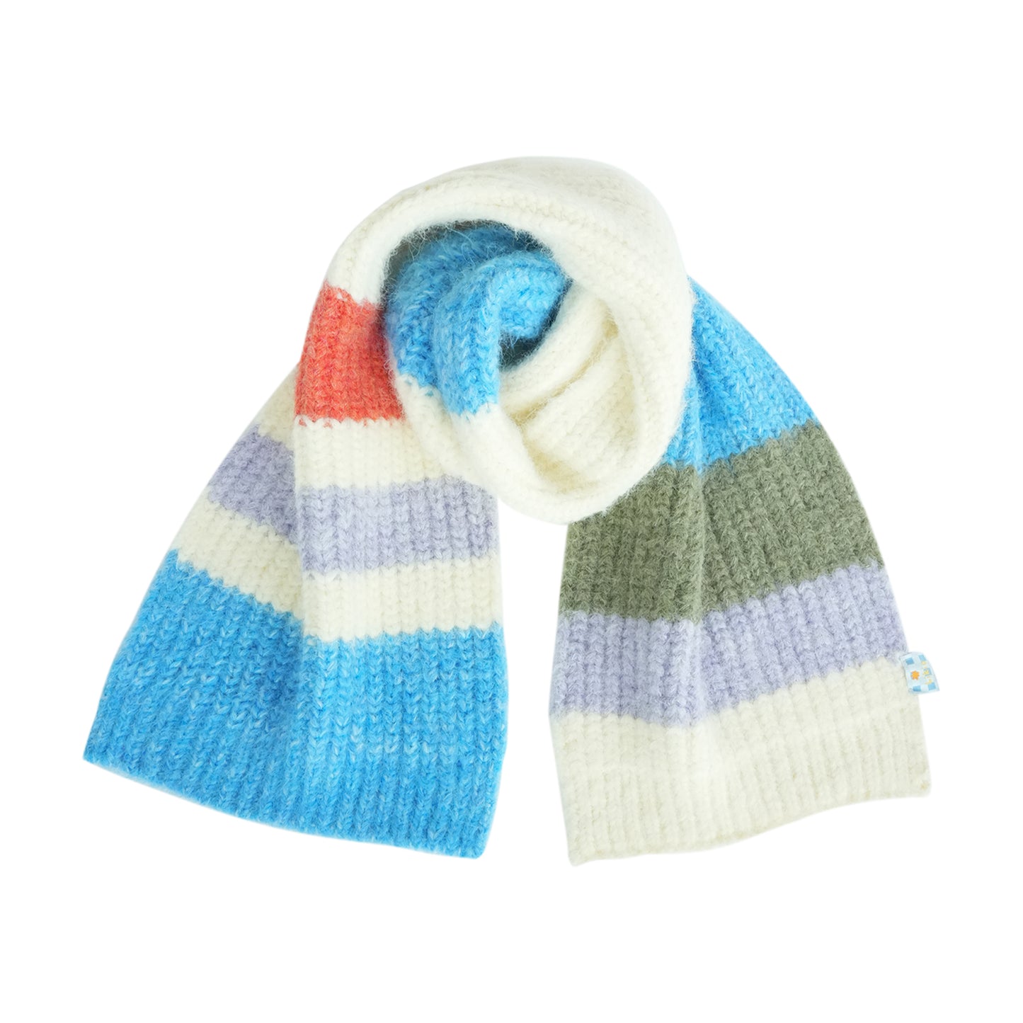 Doodle Rainbow Plush Wool Scarf