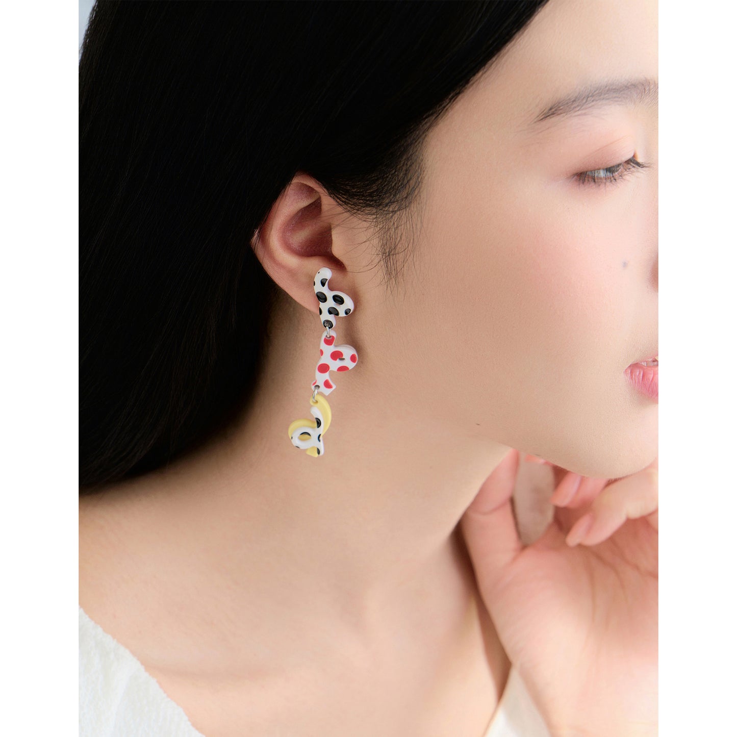 Likio × Sharkgirl Florist Collection - Doodle Series Fountain Garden Color Ear Studs