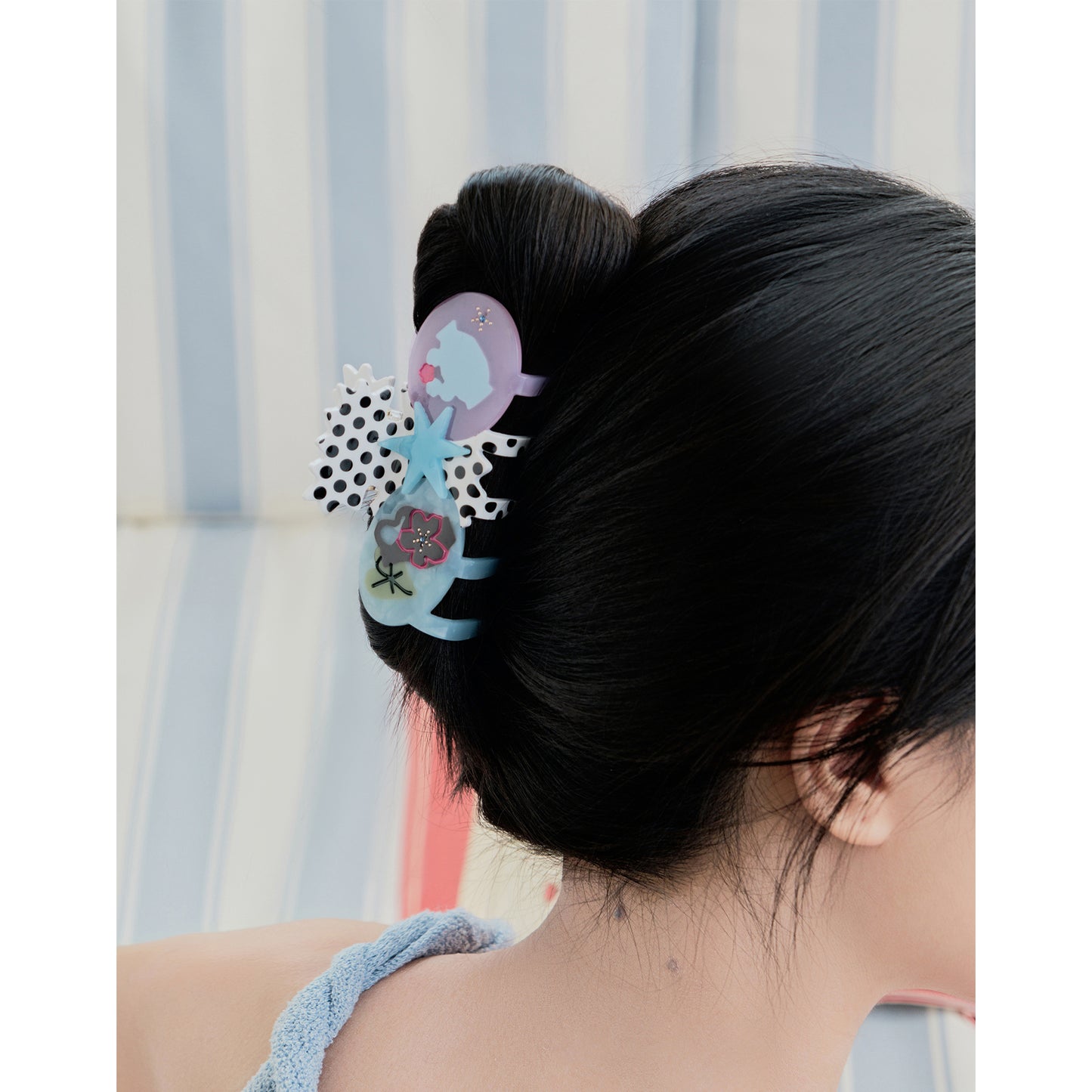 Likio × Sharkgirl Florist Collection - Color Pebble Polka Dot Vase Hair Claw