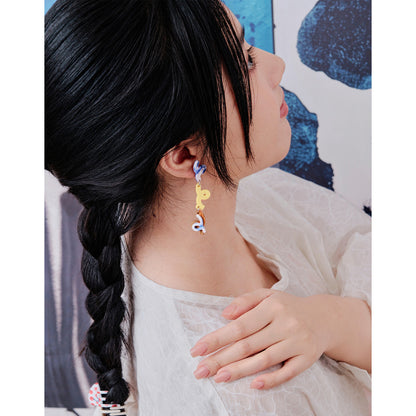 Likio × Sharkgirl Florist Collection - Doodle Series Fountain Garden Color Ear Studs