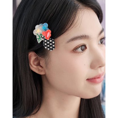 Likio × Sharkgirl Florist Collection - Polka Dot Vase Hair Clip